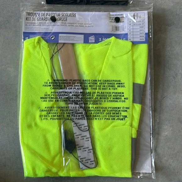 Crossing Guard Kit Adult Costume! New! - Picture 4 of 5